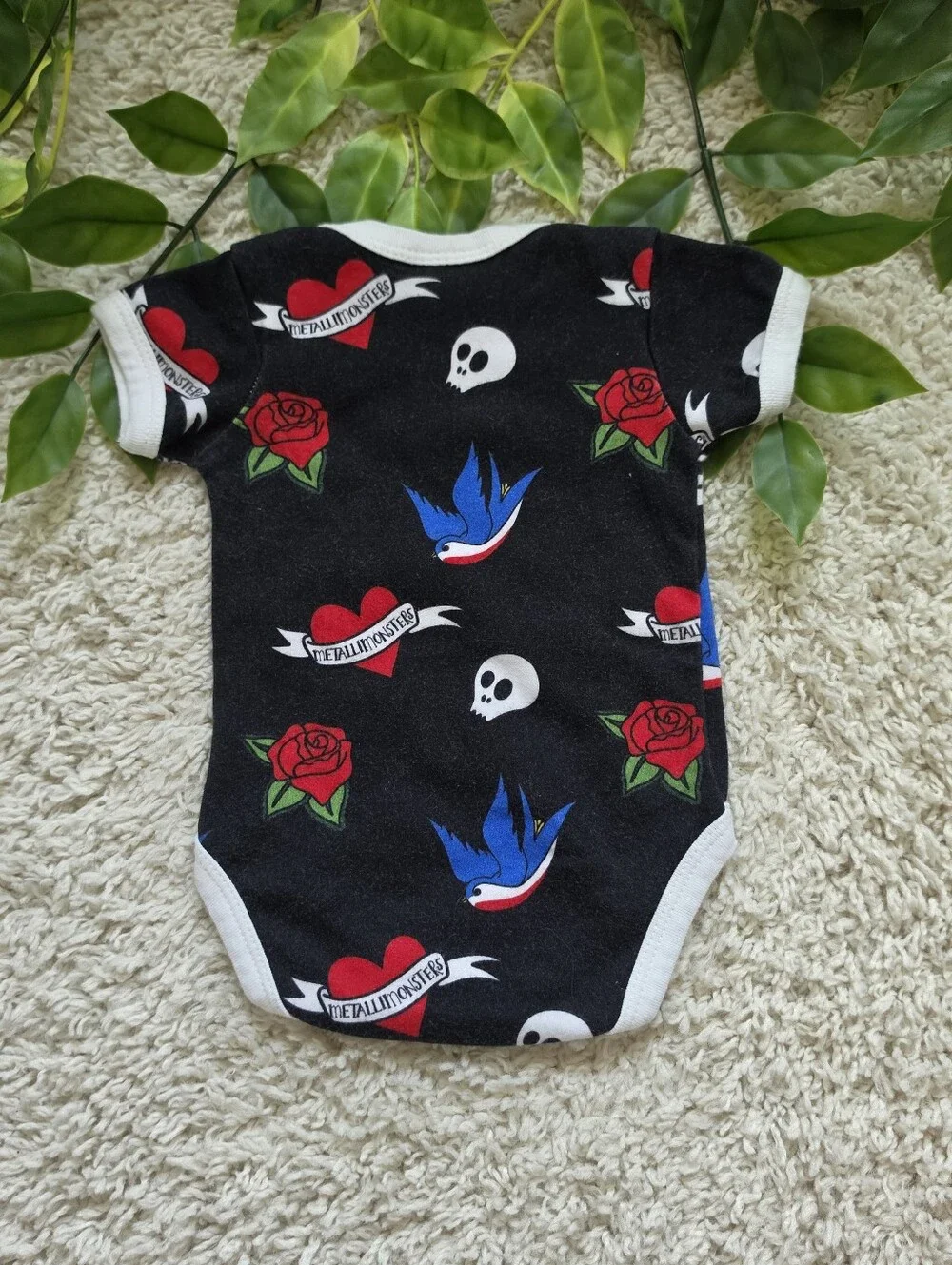 Baby Boy 'Tattoo Print' Onesie (0-3 Months)